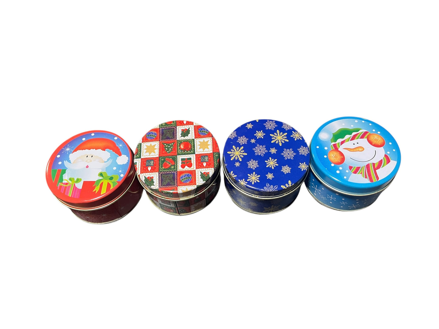 Metal Christmas Tin Médium round