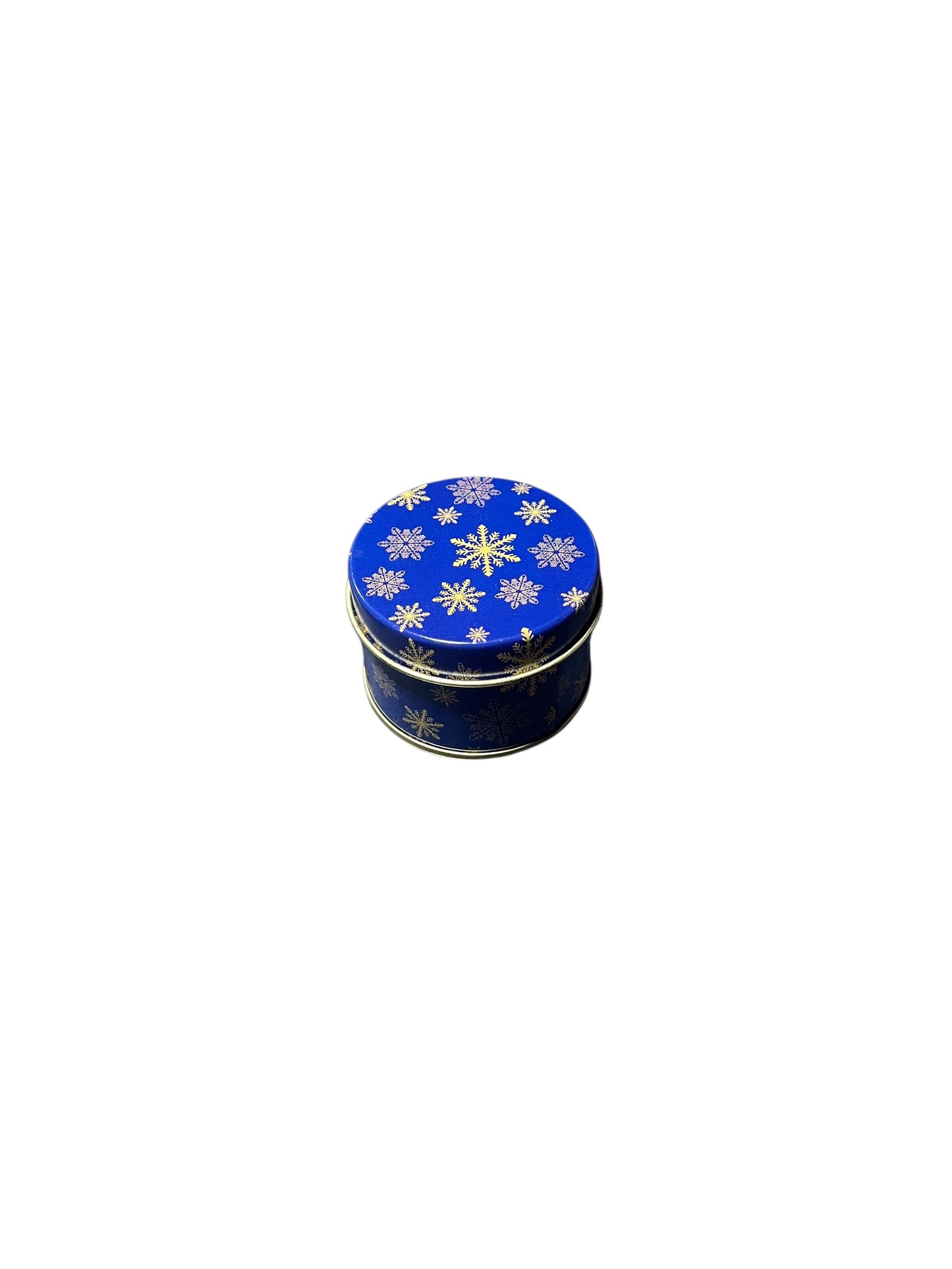 Metal Christmas Tin Small round