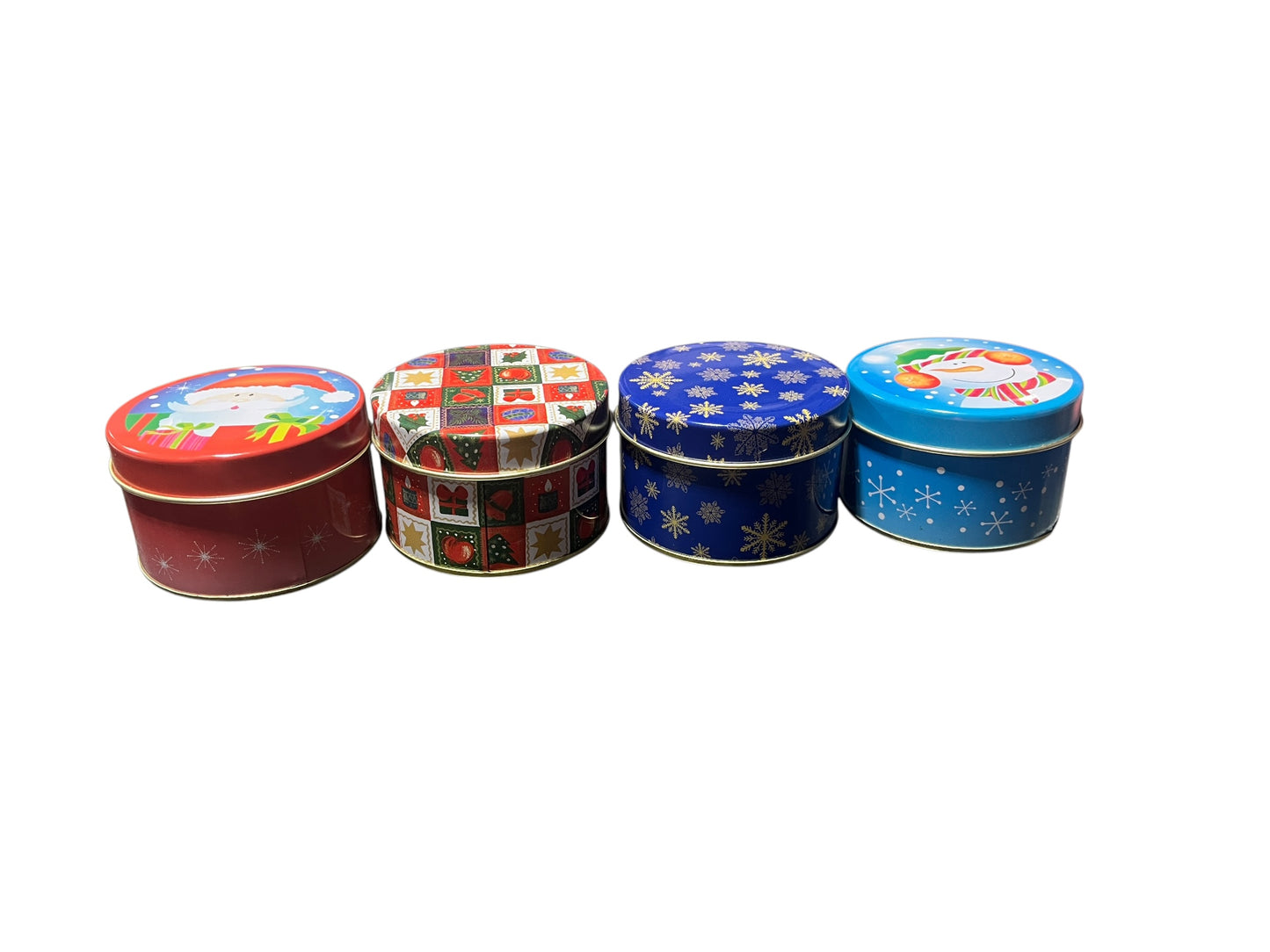 Metal Christmas Tin Médium round