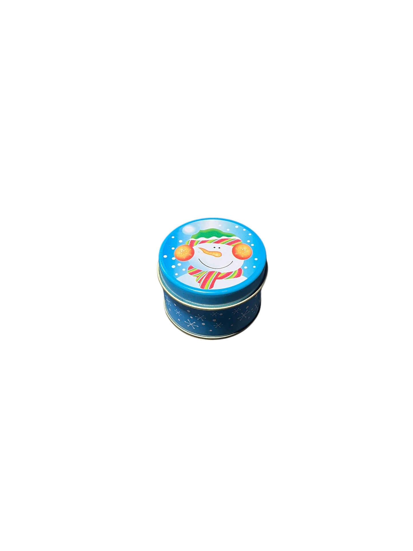 Metal Christmas Tin Small round