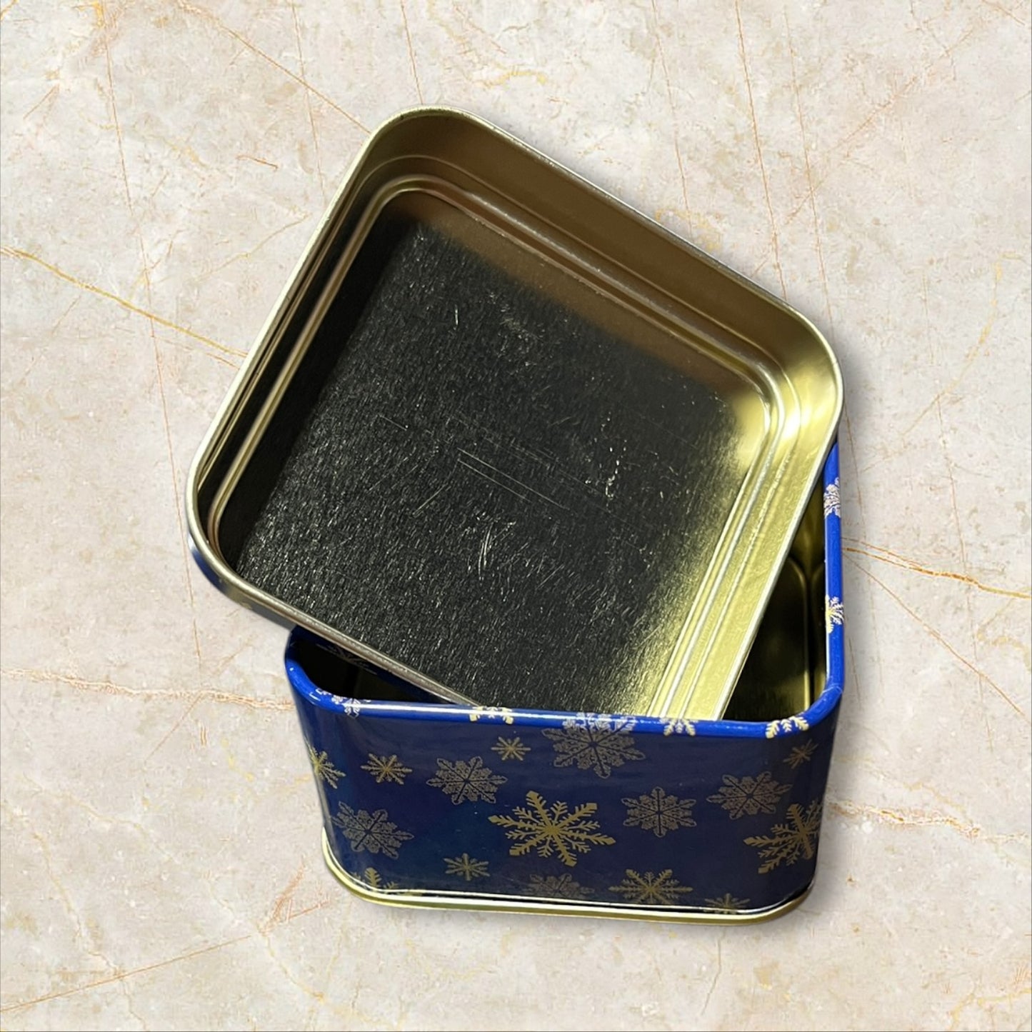 Metal Christmas Tin Medium square