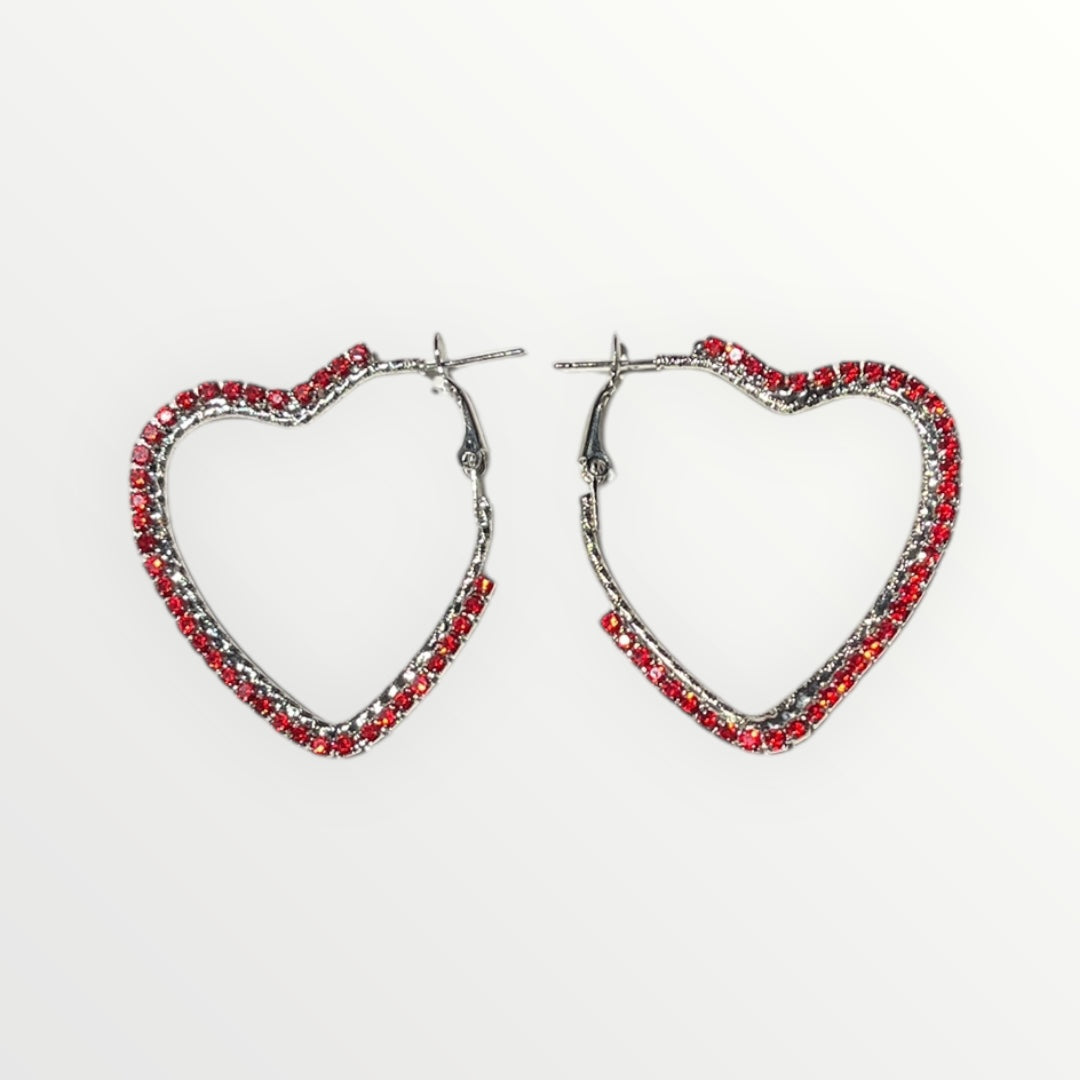 Heart Shape Hoops Earrings