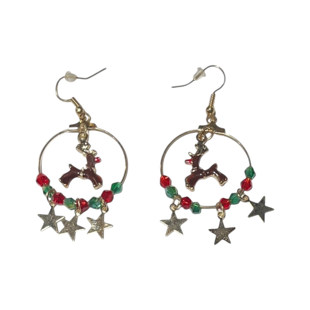 Christmas hoop earrings