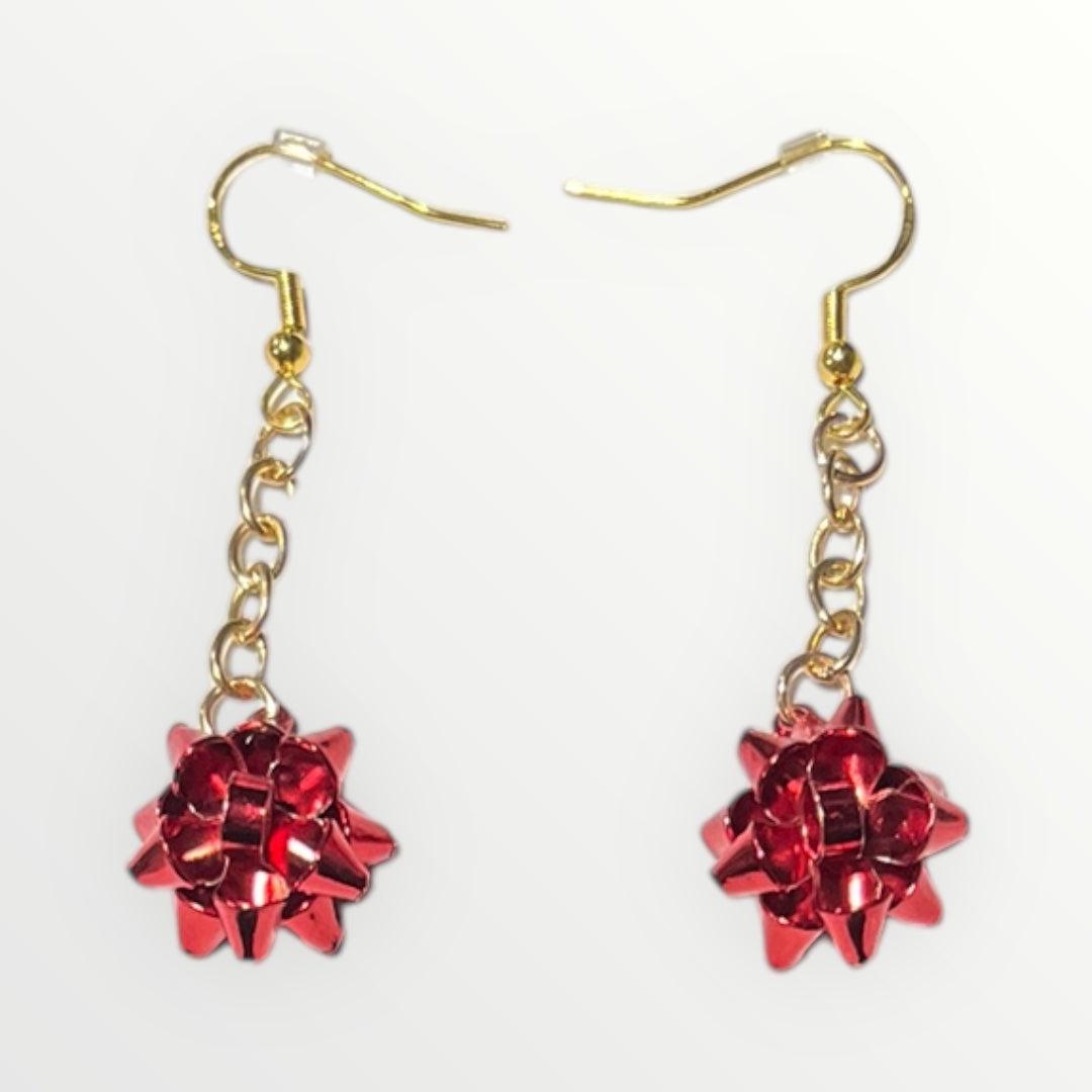 Gift bow earrings