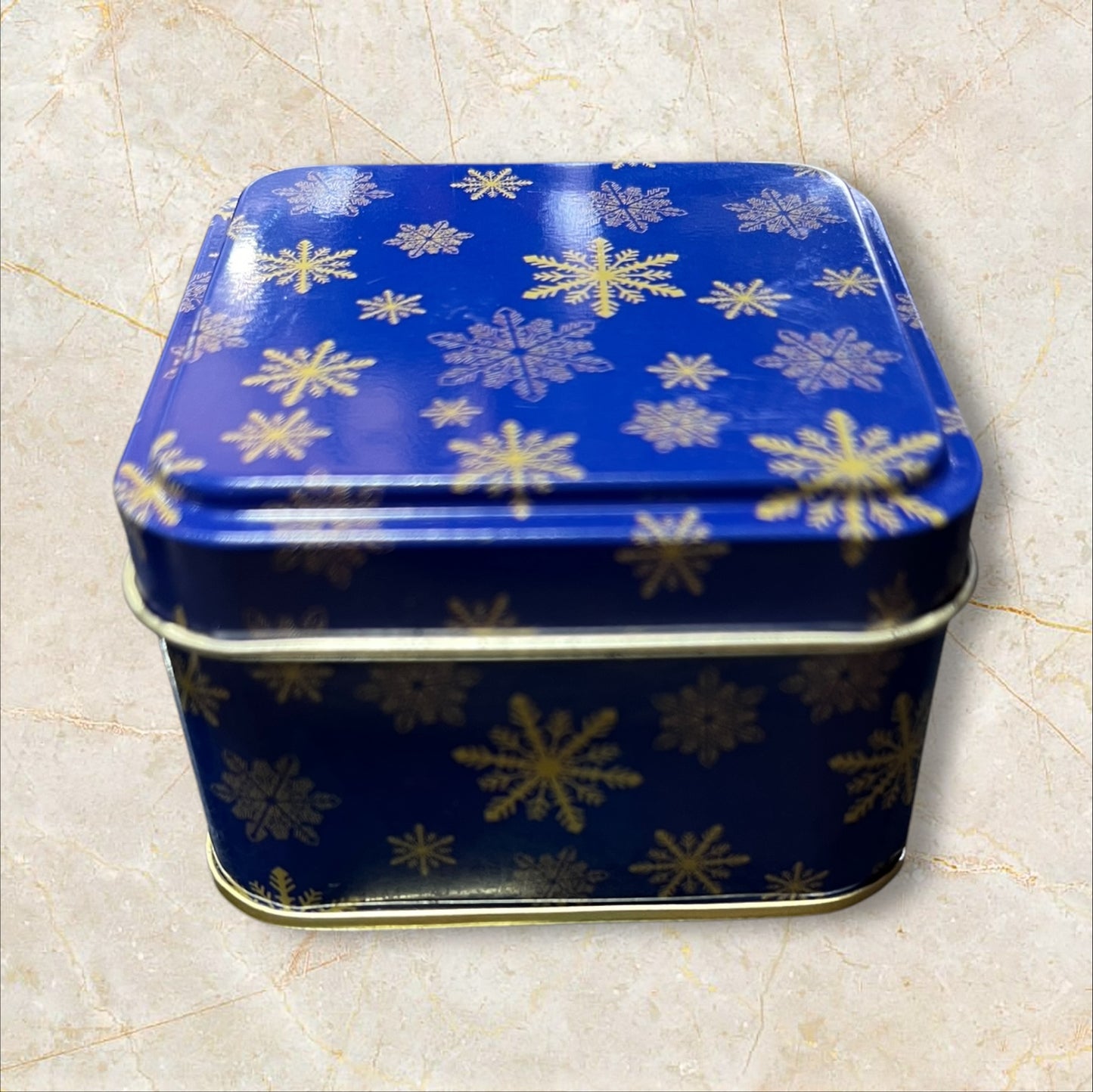 Metal Christmas Tin Medium square