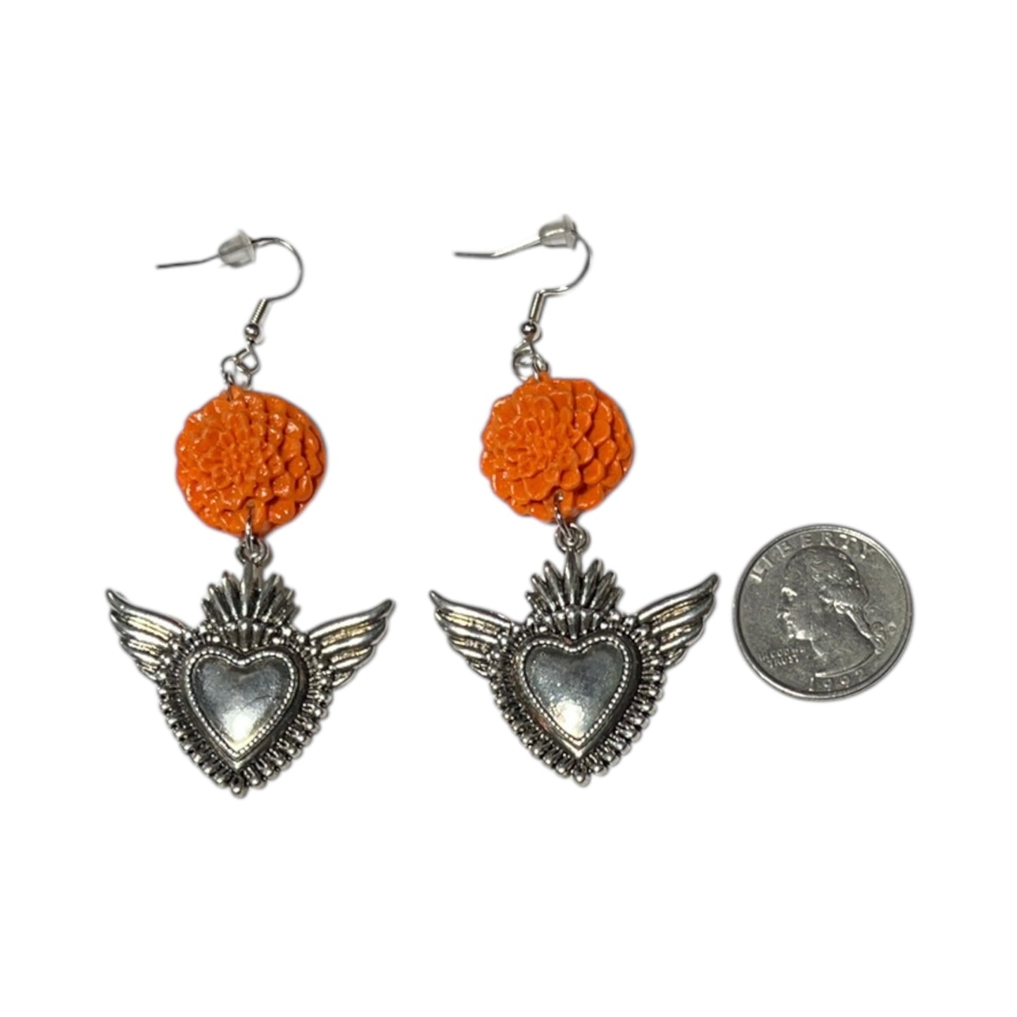 Earrings Sagrado Corazón con Cenpasuchil