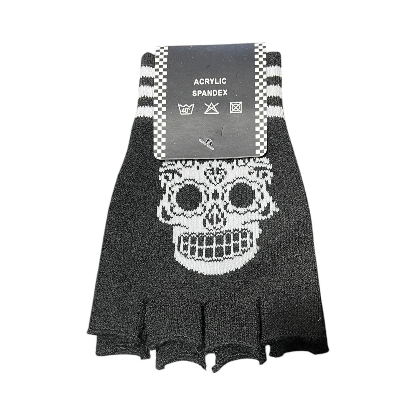 Skeleton hand or skull fingerless gloves