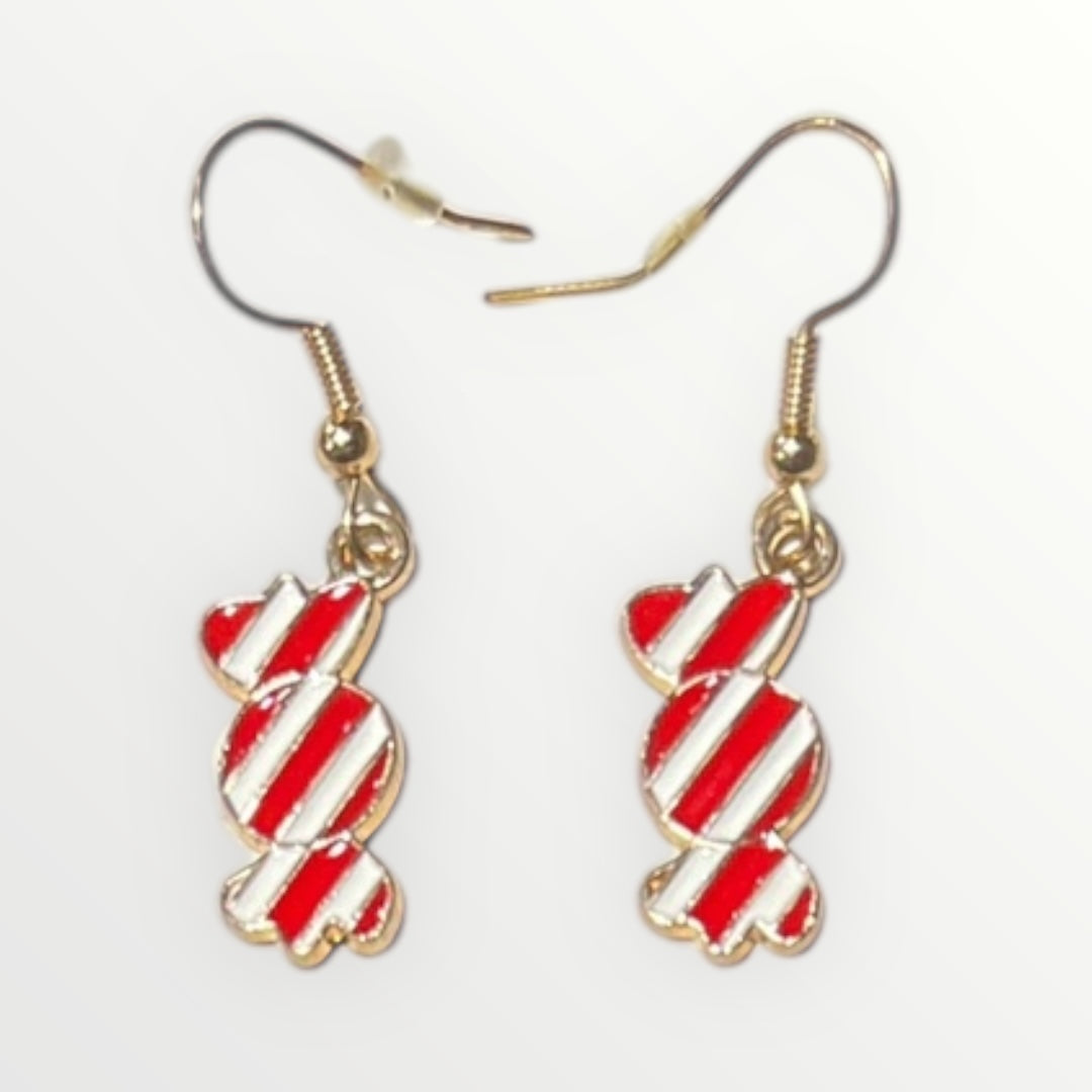 Peppermint candy earrings