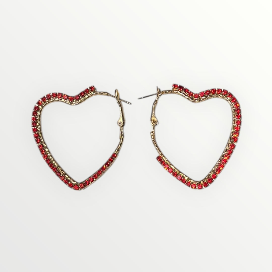 Heart Shape Hoops Earrings