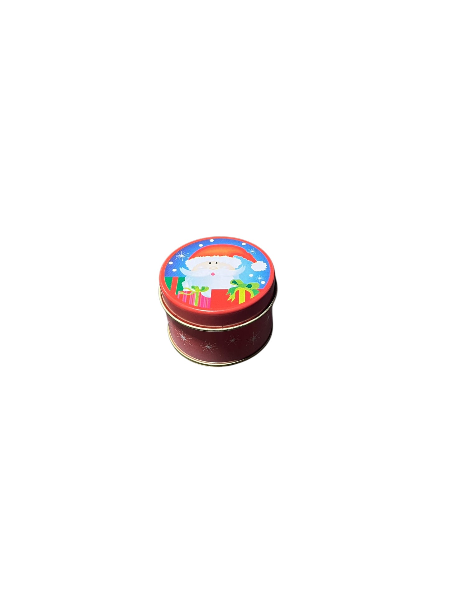 Metal Christmas Tin Small round