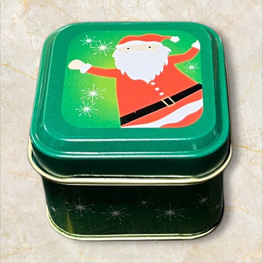 Metal Christmas Tin small square
