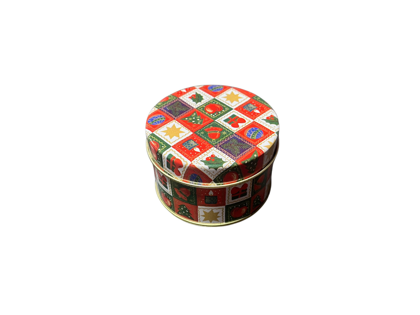 Metal Christmas Tin Médium round