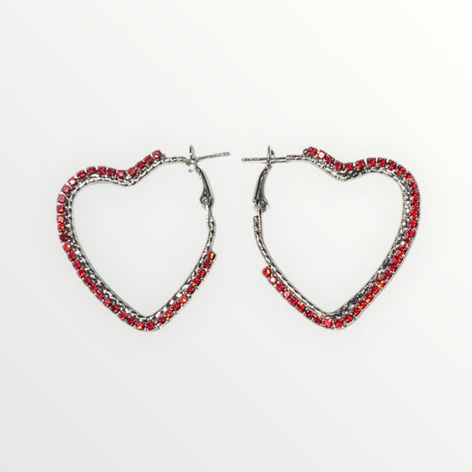 Heart Shape Hoops Earrings
