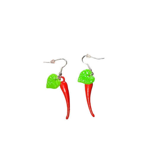 Red chilli pepper earrings