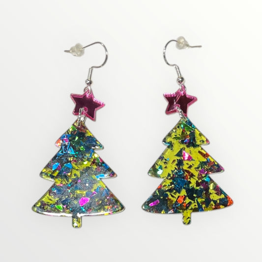 Christmas tree earrings