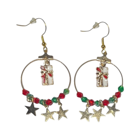 Christmas hoop earrings