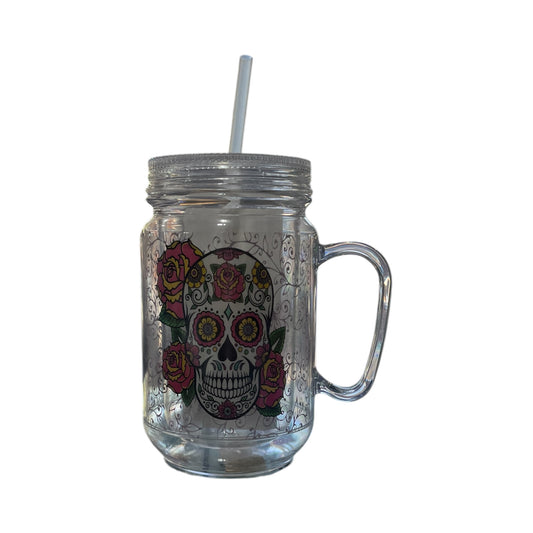 Sugar Skull Mason Jar