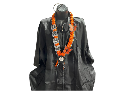 Monarch butterfly inspired ribbon leí